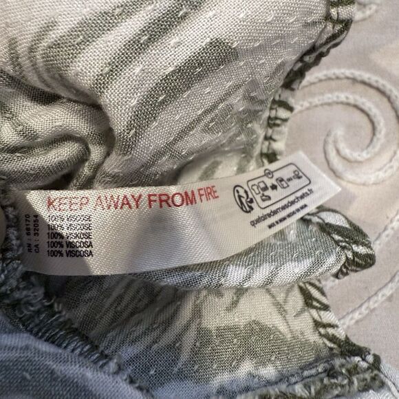 Anthropologie Square Neck Smocked Cut Out Mini Dress Animal Print Green Large - Picture 7 of 9